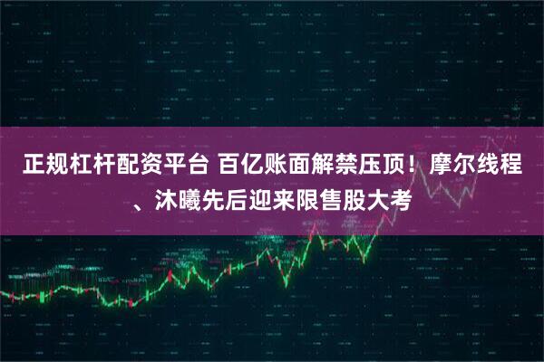 正规杠杆配资平台 百亿账面解禁压顶！摩尔线程、沐曦先后迎来限售股大考